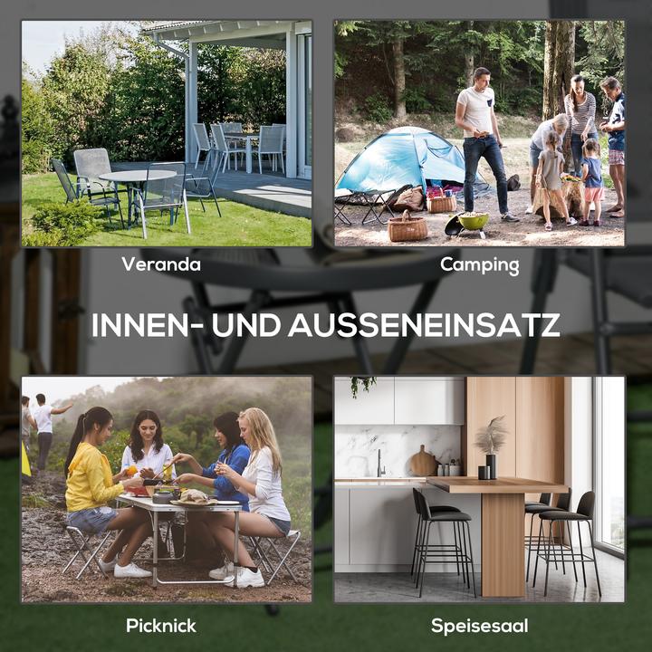 Produktbild Outsunny Beistelltisch rund mit Faltfunktion