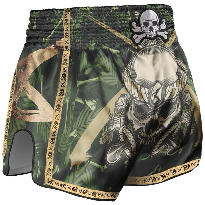 Image du produit 8Weapons Muay Thai Shorts Bone Island Olive/Gold (XXL)