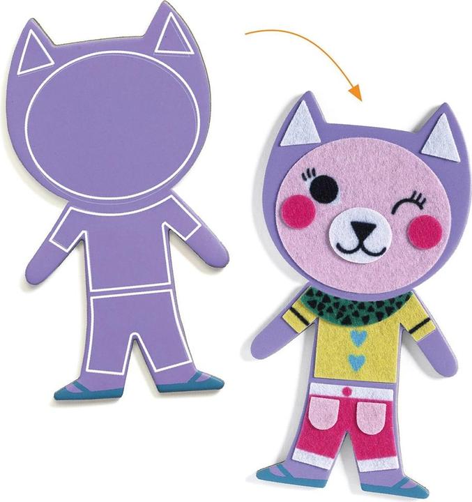 Image du produit Djeco Bricolage - Famille d'aimants Funky (15 x)