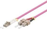 Actual product image Goobay Fiber Optic Cable, Multimode (OM4) Purple, 3 m (U/UTP, CAT7, 3 m)