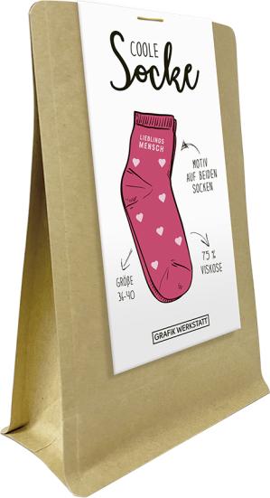 Produktbild Geschenksocken Coole Socke - Lieblingsmensch - Grösse 36-40 - von (36 - 40)