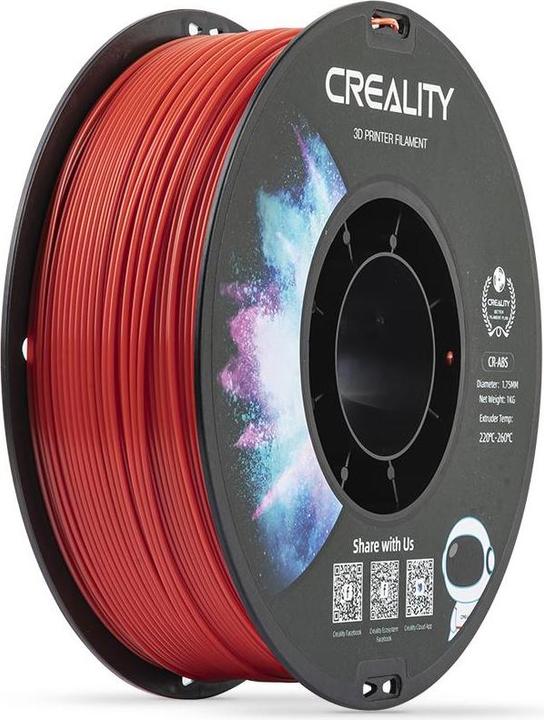 Actual product image Creality Filament ABS, Red, 1.75 mm, 1 kg (ABS, 1.75 mm, 1000 g, Red)
