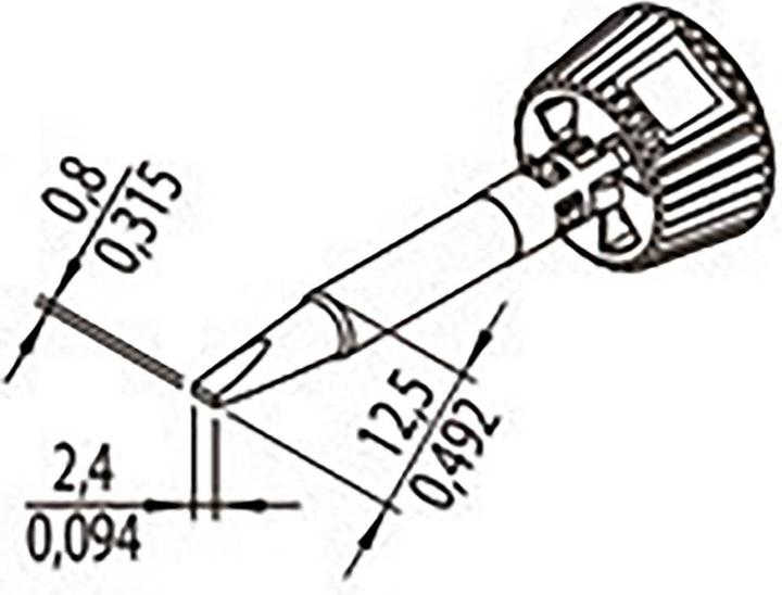 Immagine prodotto 0142CDLF24L/SB Punta saldante Dimensione punta 2,40 mm Contenuto 1 pz. (Punta di saldatura)