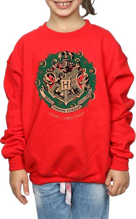 Actual product image Girls Christmas Wreath Sweatshirt (140, 146)