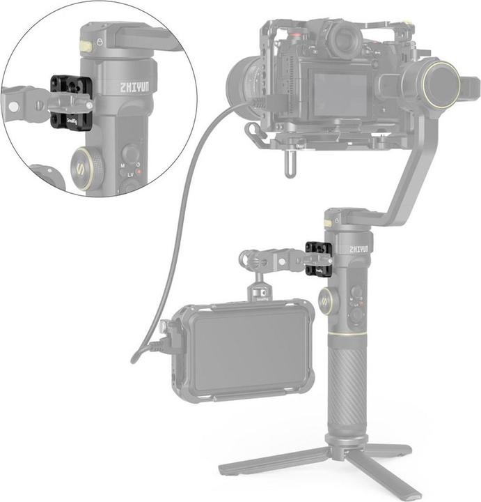 Immagine prodotto SmallRig Piastra di montaggio laterale per stabilizzatore portatile ZHIYUN CRANE 2S 2995 (Staffa di montaggio)