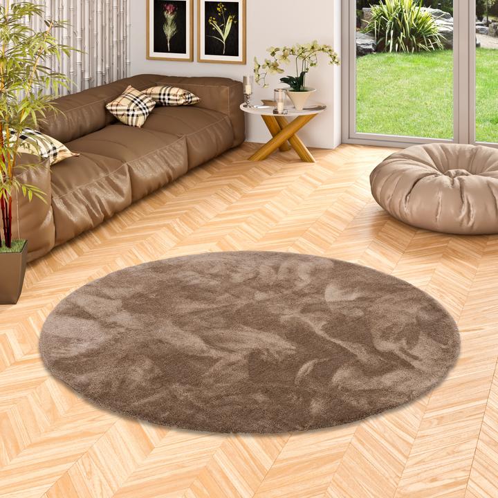 Immagine prodotto Snapstyle Tappeto Shaggy di lusso in velluto rotondo (Ø 100 cm)