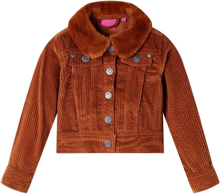 VidaXL Kinderjacke Cord Cognac 92,Aussenmaterial: Cord (100 (92)