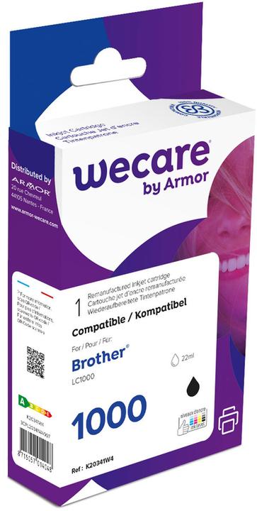 Produktbild Wecare Tinte rebuilt schwarz LC-1000BK zu Brother DCP-130C 22ml (BK)
