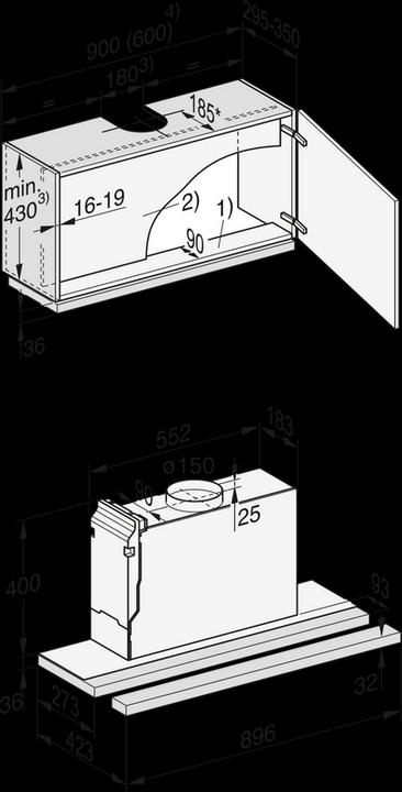 Image du produit Miele DAS4920 (Hotte écran plat)