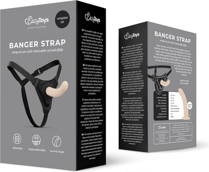 Actual product image Fetish Collection Strap-on Dildo - Curved