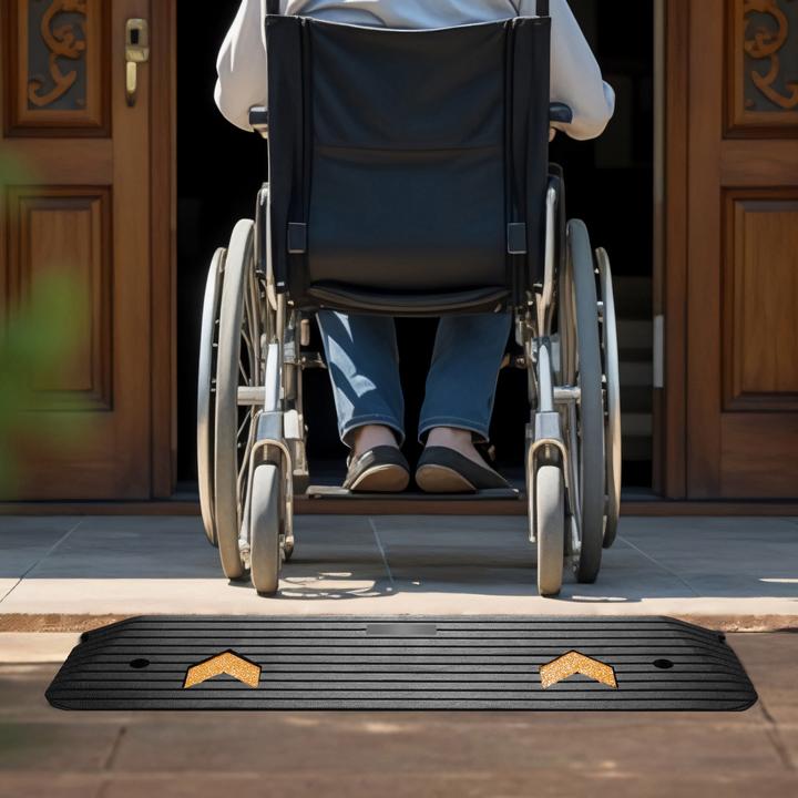 Actual product image Wiltec Rubber threshold ramp 1100x320x38mm Ramp 50t Access ramp wheelchair car