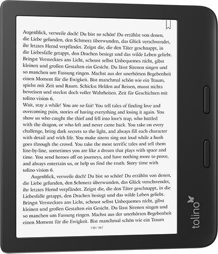 Actual product image tolino vision 6 (7", 16 GB, Black)