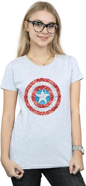 Produktbild Captain America Pixelated Shield TShirt (XL)