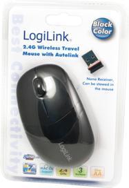 Immagine prodotto LogiLink Mouse ottico senza fili 2.4 GHz Mini con Autolink (Senza fili)
