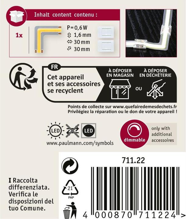 Produktbild Paulmann MaxLED 1000 Full-Line COB Stripe Ecke
