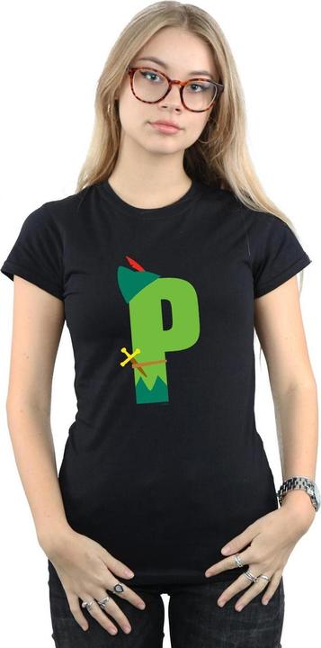 Actual product image Disney Womens/Ladies Alphabet P Is For Peter Pan Cotton T-Shirt (M)