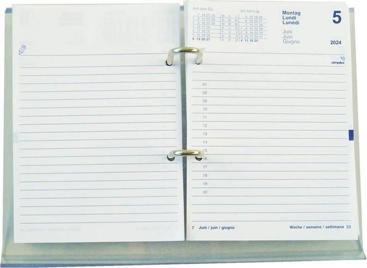 Image du produit Simplex Bloc-calendrier perforé (12 x 17 cm, Allemand, Anglais, Italien, Français)