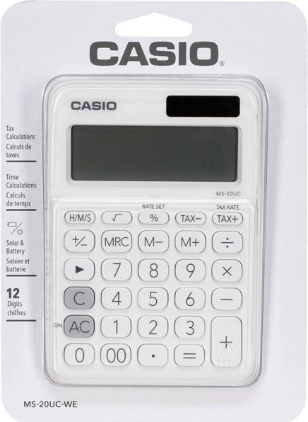 Actual product image Casio MS-20UC-WE Desktop calculator Simple calculator (Solar cells, Batteries)