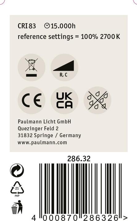 Actual product image Paulmann Drop (E14, 5 W, 470 lm, 1 x, F)