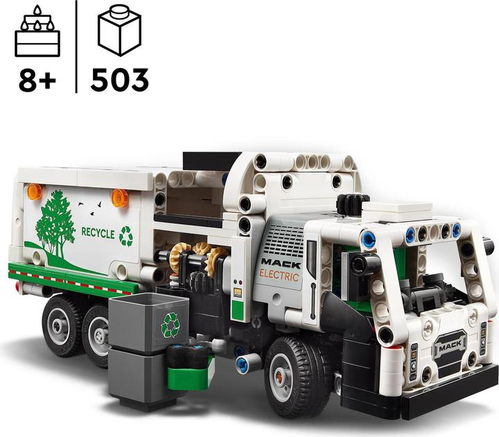 Immagine prodotto LEGO 42167 Camion della spazzatura elettrico Mack® LR (42167, LEGO Technic)