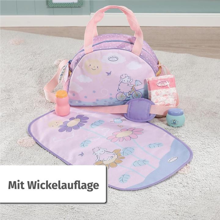 Actual product image Zapf Creation Baby Annabell doll changing bag with changing mat, nappy and 2 jars