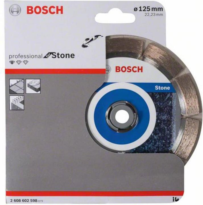 Image du produit Bosch Professional Zubehör Disques à tronçonner diamantés Standard for Stone, 125 x 22,23 x 1,6 x 10 mm, lot de 1