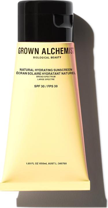 Grown Alchemist Natural Hydrating Sunscreen Natürlicher Sonnenschutz SPF 30 (Sonnencreme Gesicht, SPF 30, 50 ml)