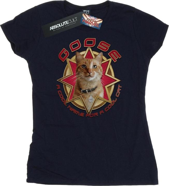 Actual product image Womens/Ladies Captain Goose Cool Cat Cotton T-Shirt (XXL)