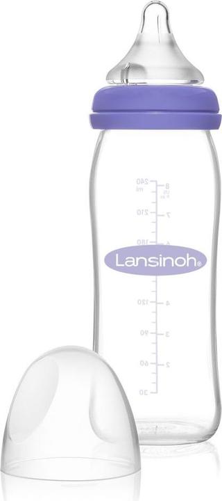 Actual product image Lansinoh Wide-neck bottle with NaturalWave teat (240 ml)