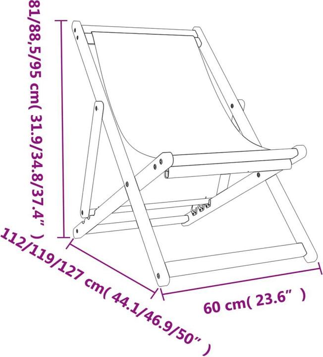 Produktbild VidaXL Strandstühle (127 cm)