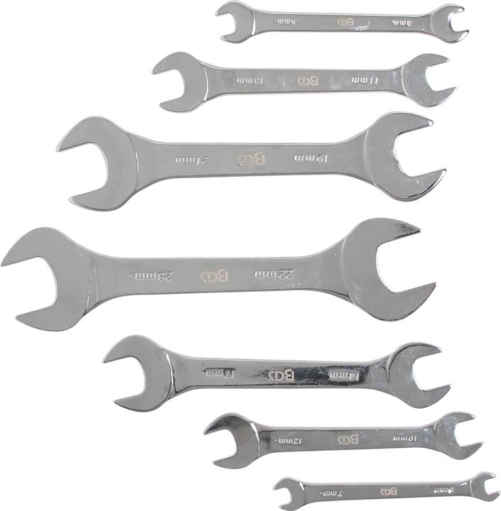 BGS Doppel-Maulschlüssel-Satz (19 mm, 6 mm, 12 mm, 14 mm, 22 mm, 23 mm, 10 mm, 21 mm, 7 mm, 17 mm, 11 mm, 8 mm, 9 mm, 13 mm)