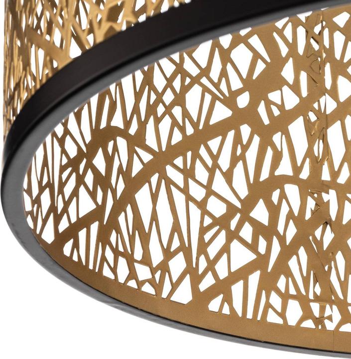 Produktbild Lindby Yonah Deckenleuchte Metall schwarz gold (E27)