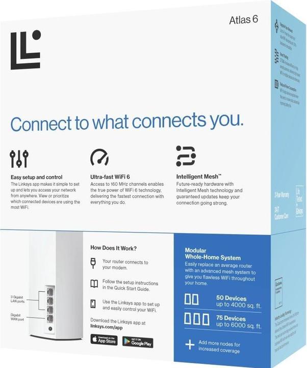 Image du produit Linksys MX2001 AX3000 WIFI 6 MESH 1-PACK