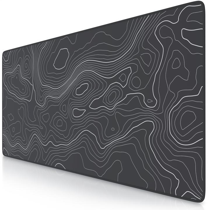 Produktbild Titanwolf Gaming Mauspad XXL, glattes Stoffgewebe, Speed Mausmatte 900 x 400 mm grosse Fläche, Topography (XXL)