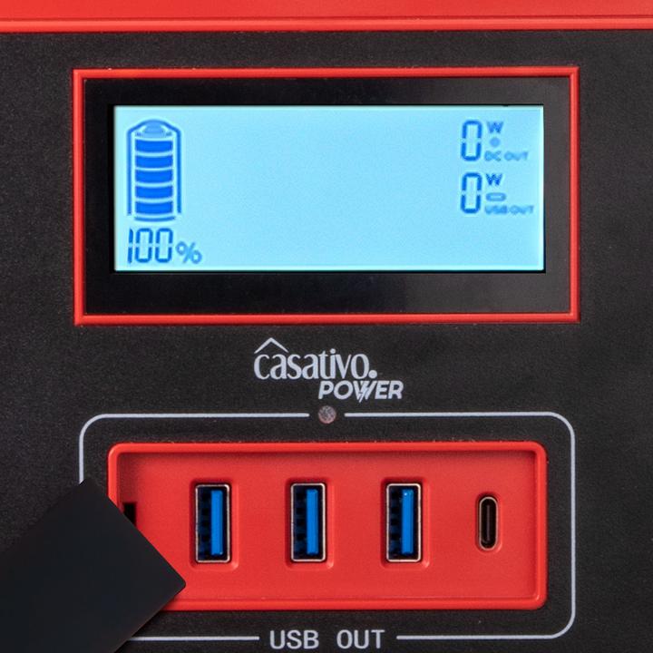 Immagine prodotto Casativo Stazione elettrica portatile e generatore solare, 800 Wh, incluso pannello solare mobile da 50 watt (800 Wh, 7 kg)