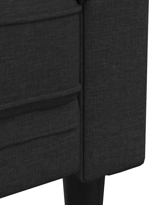 Productafbeelding VidaXL Chesterfield fauteuil gestoffeerde fauteuil loungestoel clubfauteuil zwarte stof