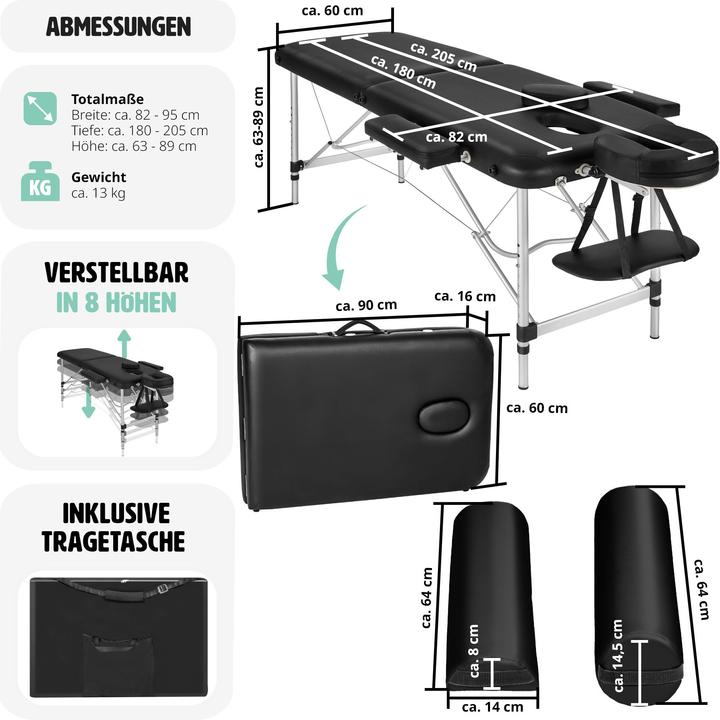 Image du produit tectake Table de massage 2 zones