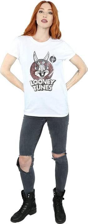 Immagine prodotto Looney Tunes Maglietta Boyfriend Donna/Ladies Bugs Bunny Circle Cotton Logo (XL)