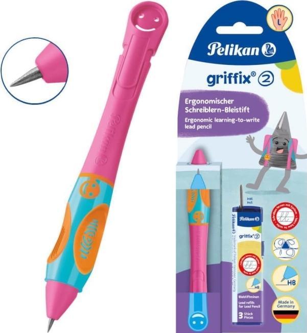 Actual product image Pelikan griffix Lovely Pink learning pencil (24 mm, HB, 1 x)