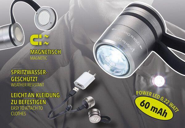 Produktbild Troika ECO RUN Taschenlampe mit LED-Licht, 3 Leuchtfunktionen, inkl. Ladekabel, mat grau/schwarz (3.60 cm)