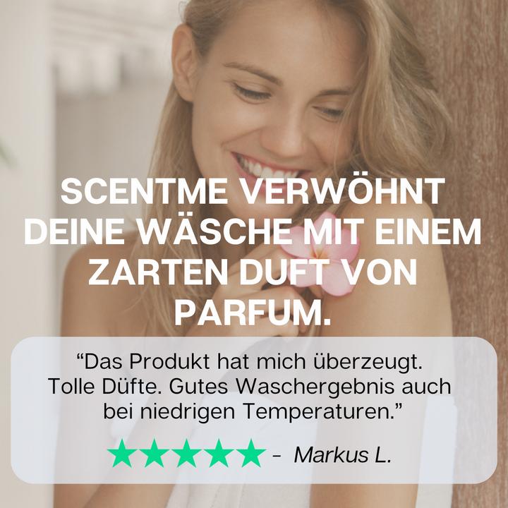 Produktbild scentme bottled luck - all-in-one Universalwaschmittel mit Wäscheparfüm (28 Waschgänge, Caps, Pods)
