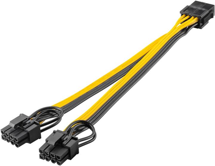 Immagine prodotto Goobay Cavo di alimentazione da 8 pin femmina a doppio maschio 6+2 per PCIe