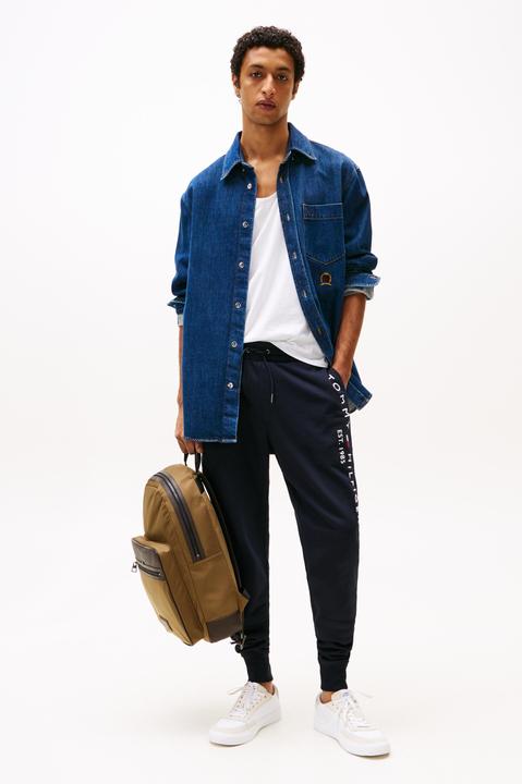 Immagine prodotto Tommy Hilfiger Uomo Tommy Logo Sweatpants Cotone Sweatpants, Blu (Desert Sky), M (M)