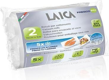 Produktbild Laica 2 ROLLS VACUUM CONSERVATION 15X300CM VT3514 (2 x)