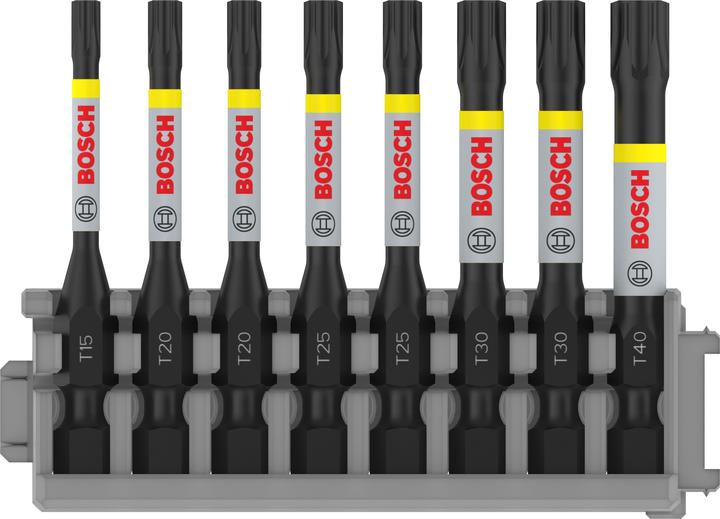 Bosch Professional Zubehör PRO Torx Impact Bit, T15, T20(x2), T25(x2), T30(x2), T40, 55 mm, 8-tlg. (Innensechsrund TX M15, Innensechsrund TX M20, Innensechsrund TX M25, Innensechsrund TX M30, Innensechsrund TX M40)