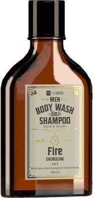 Hiskin Hiskinmen Whisky 3-In-1 Body Wash And Shampoo For Hair And Beard Fire - 100ml (100 ml)