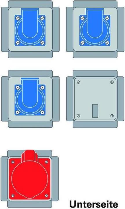 Actual product image ABL Energy cube with 3 x SCHUKO sockets, 1 x CEE 5/16A 400V 6h, IP44