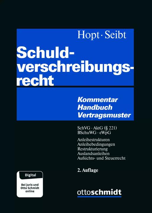 Produktbild Schuldverschreibungsrecht (Deutsch, J. Hopt, Christoph H. Seibt, Klaus, 2023)