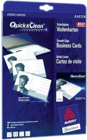 Produktbild Avery Hochwertige Visitenkarten (200 g/m², 10 x, A4)