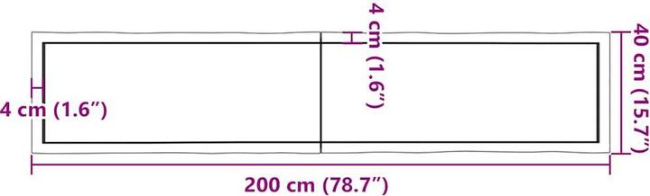 Image du produit VidaXL Aneta (200 x 40 x 6 cm)